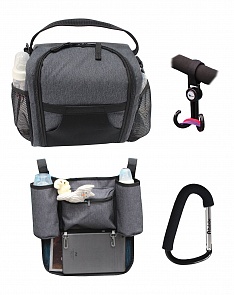 Набор походный для пикника: крючок для коляски, ланч-бокс, органайзер для коляски и многофункциональный крючок вешалка (Altabebe, AL1971)